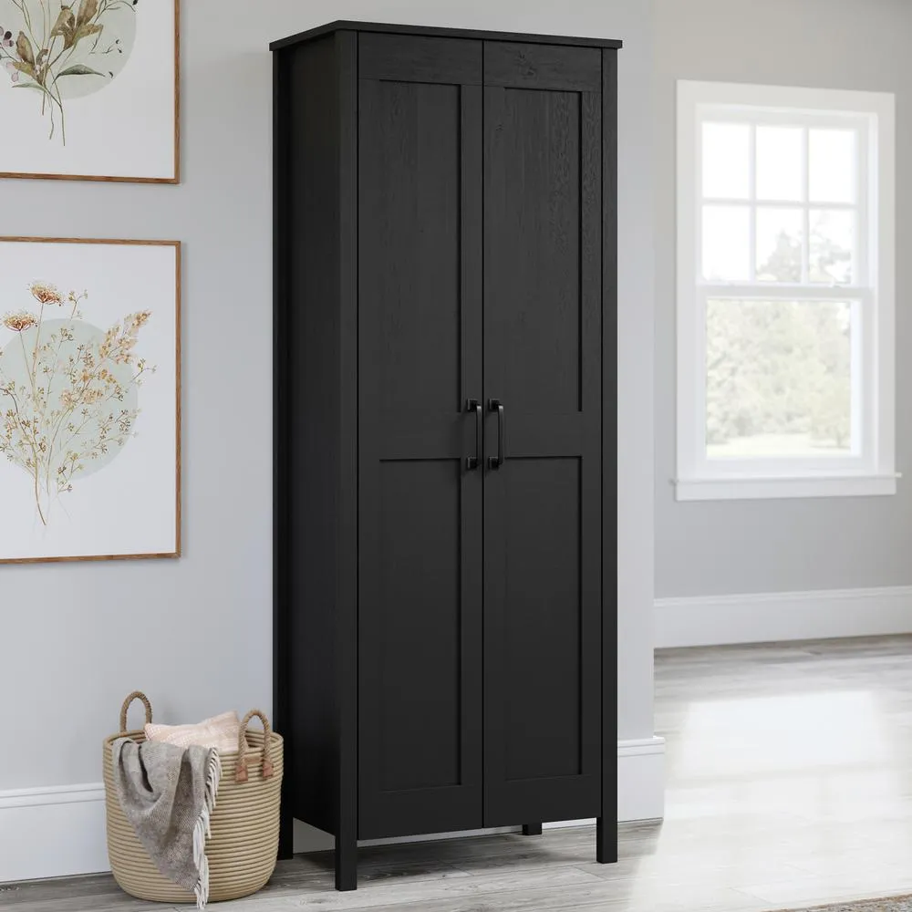 2-Door Storage Cabinet Raven Oak By Sauder