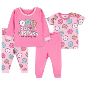 4-Piece Baby & Toddler Donuts Snug Fit Cotton Pajamas