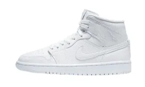 Air Jordan 1 Mid White Snakeskin