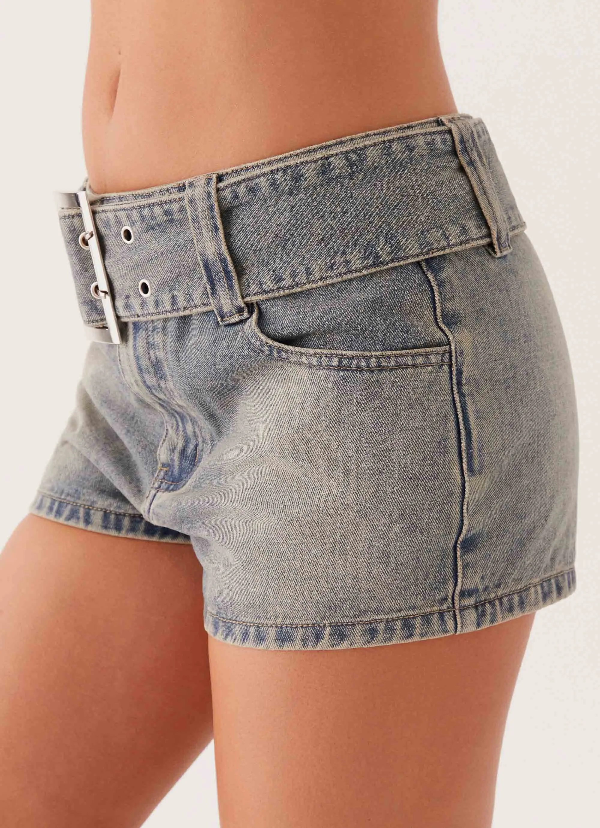 Artist Tint Denim Mini Shorts - Denim