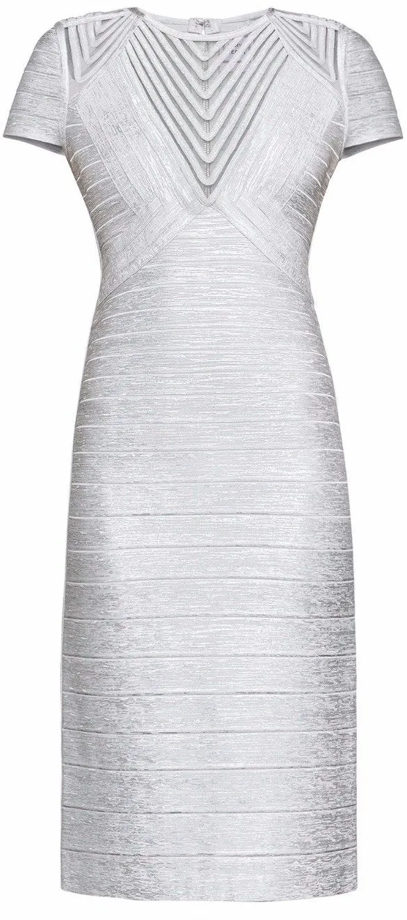 'Avery' Foiled Bandage Applique Dress