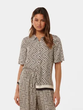 Becca Border Print Shirt