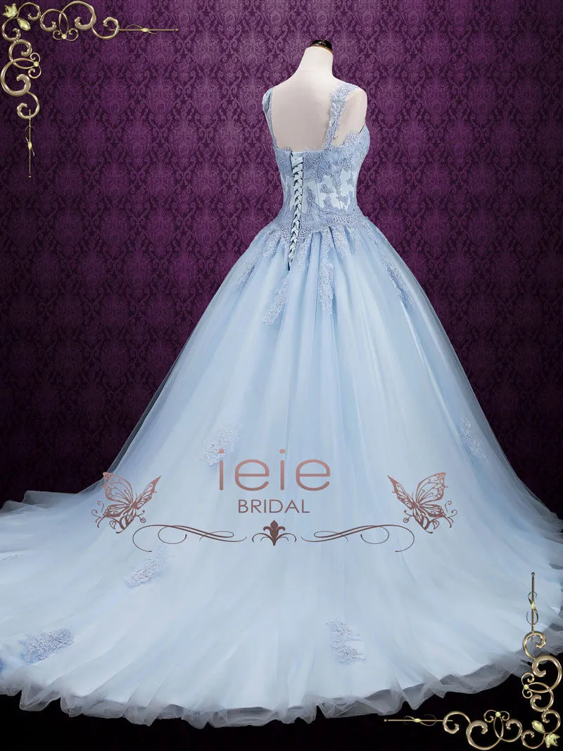 Blue Cinderella Style Ball Gown Wedding Dress SEATTLE