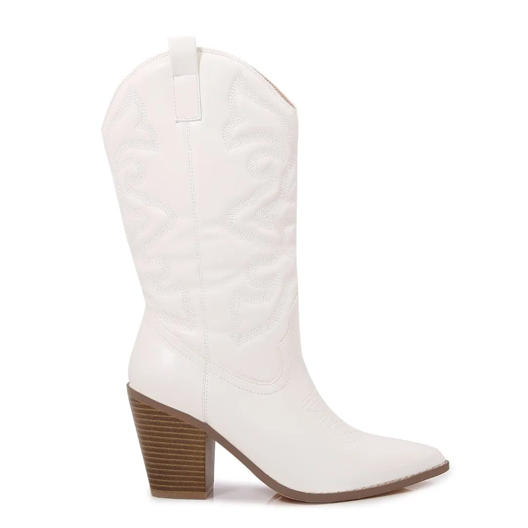 Botin Vaquero Blanco