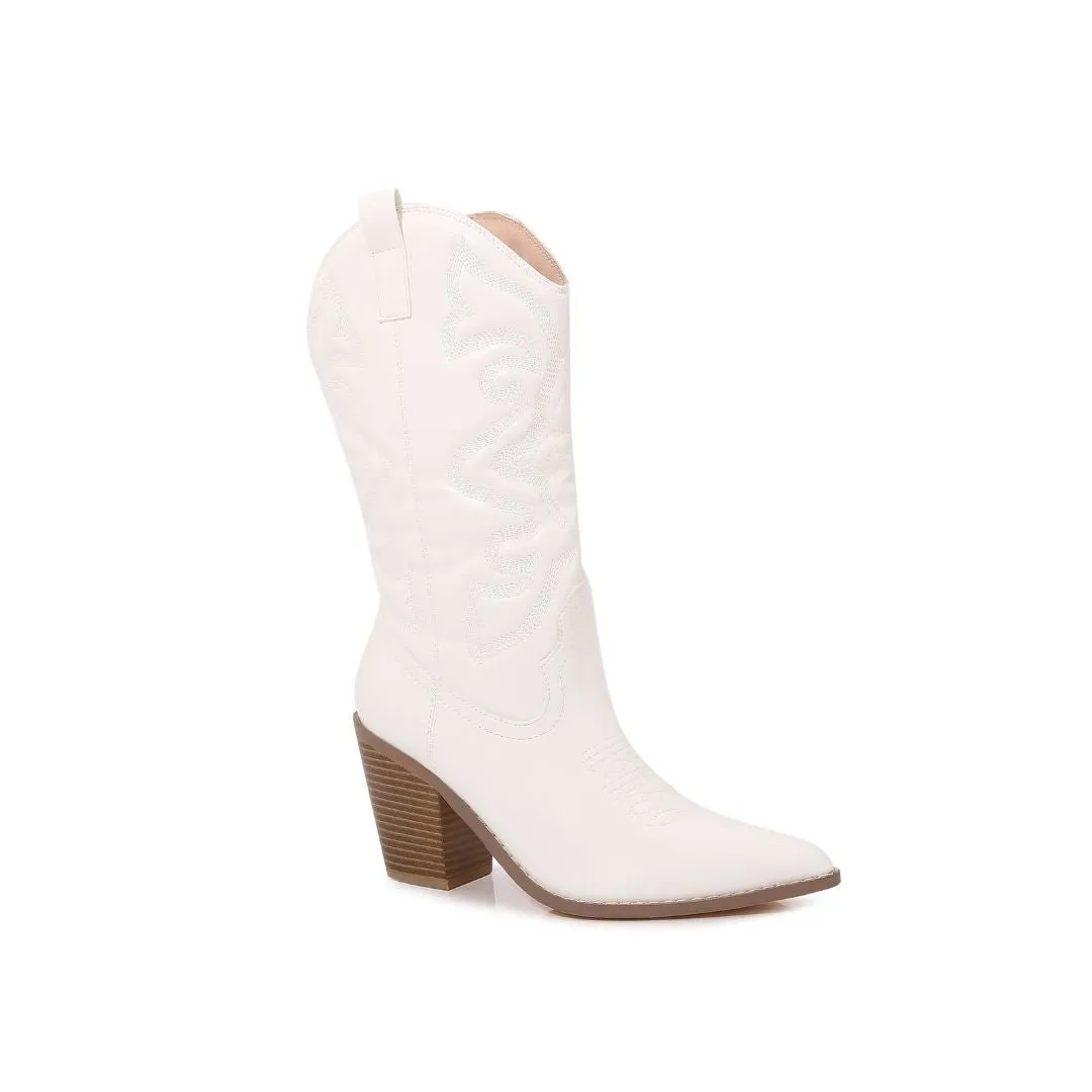 Botin Vaquero Blanco