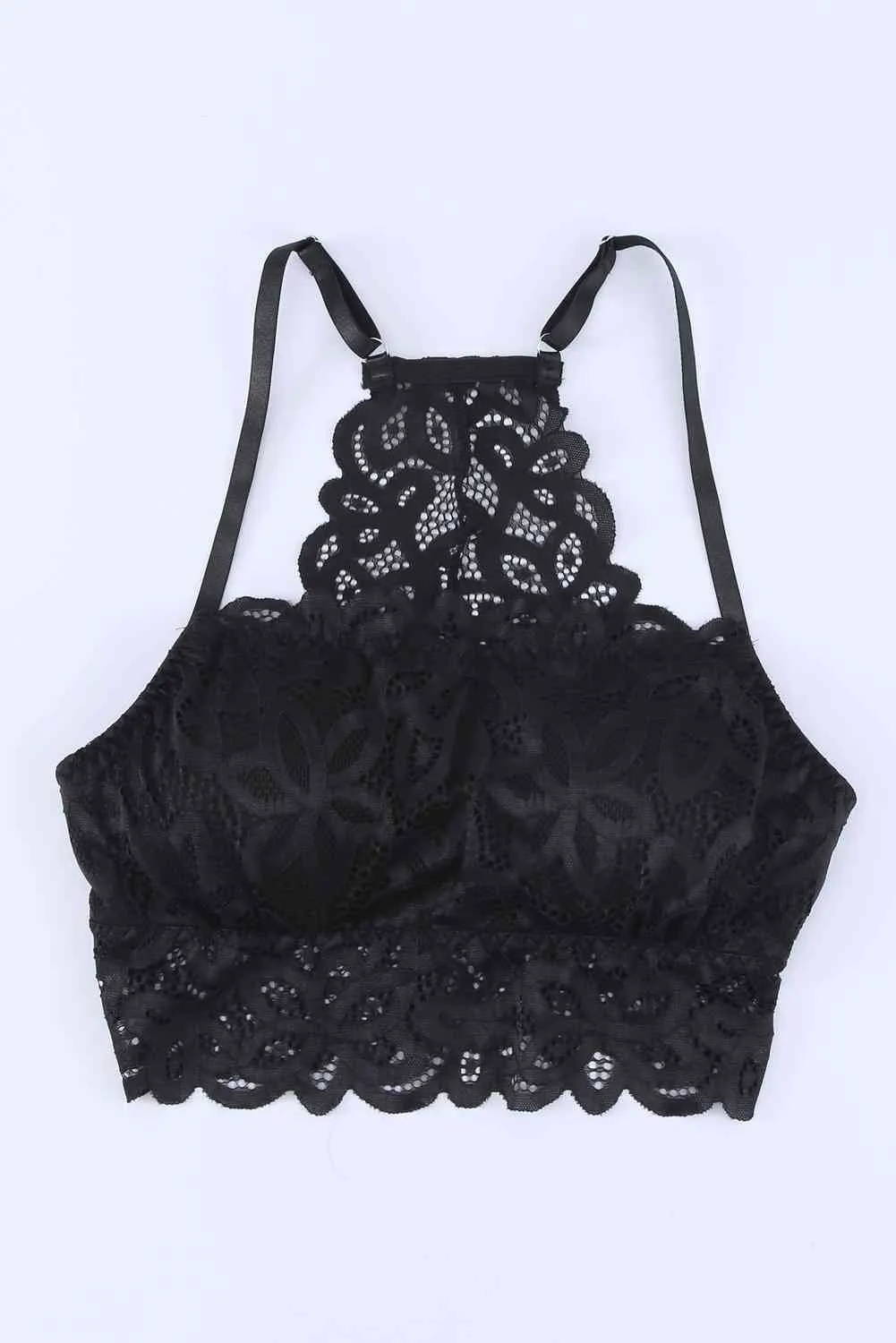 Bralette mit gehäkelten Spitzen und Spaghettiträgern