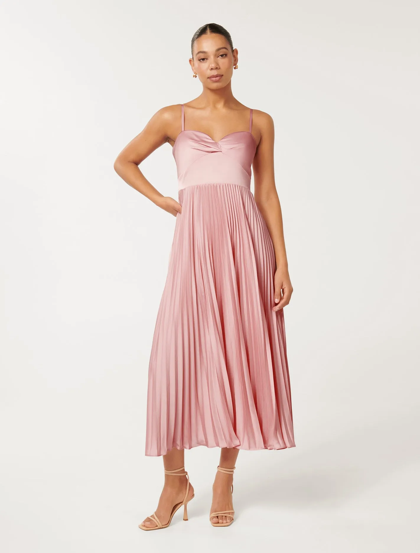 Chloe Pleated Midi Dress