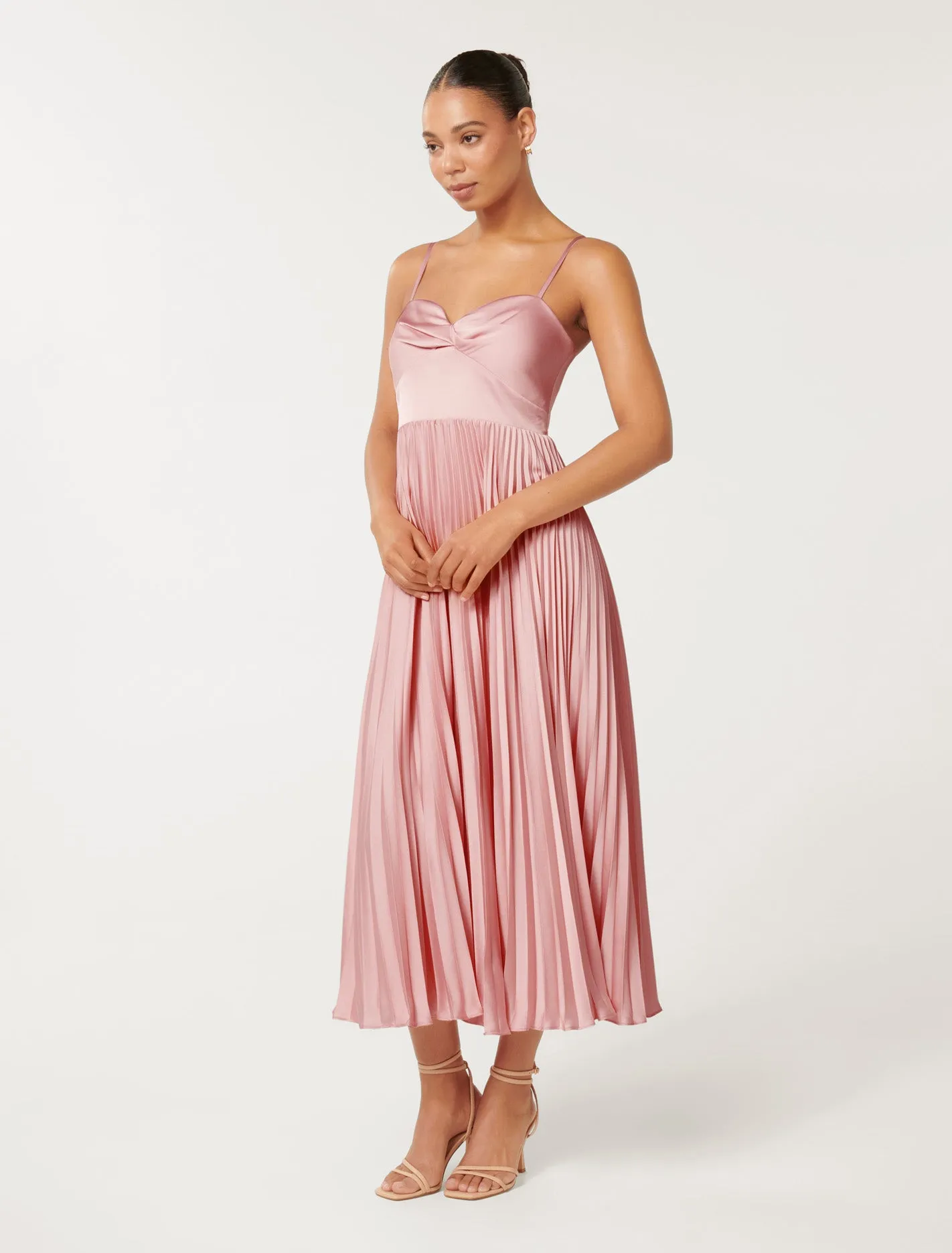 Chloe Pleated Midi Dress