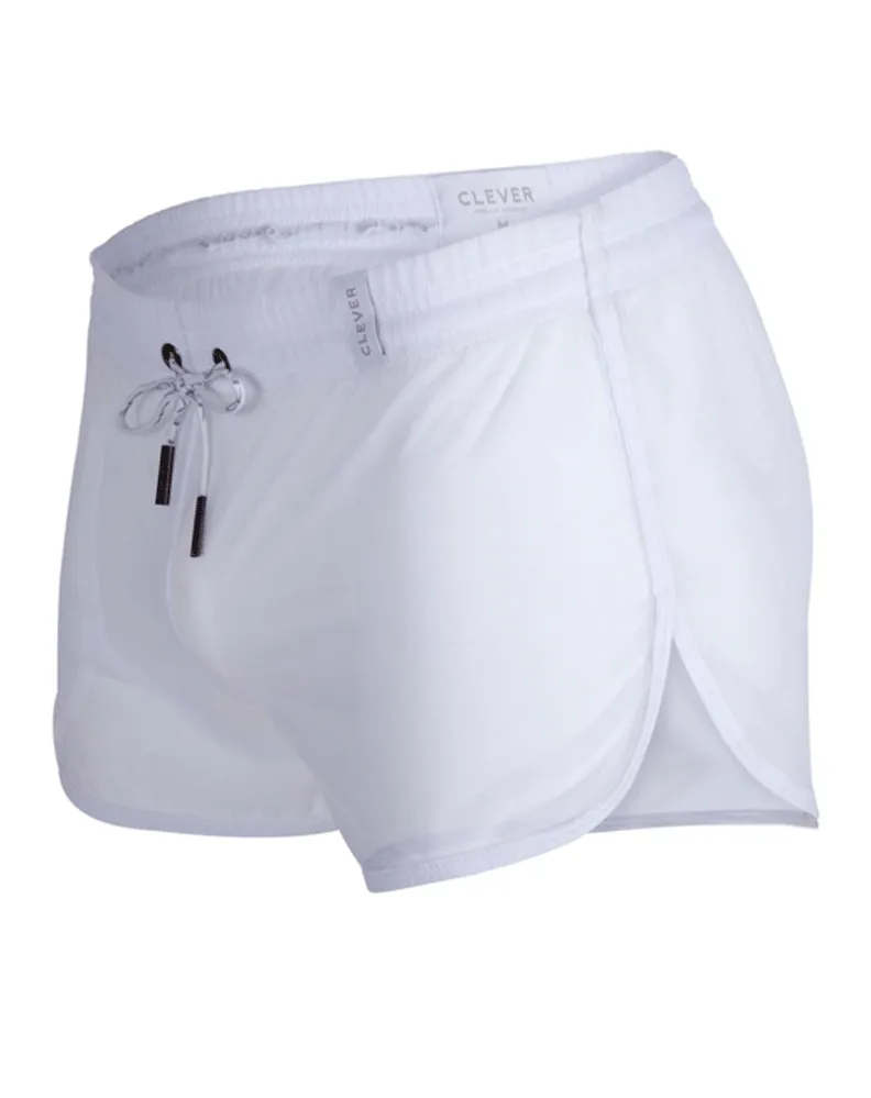 Clever 1242 Behemot Swim Trunks White