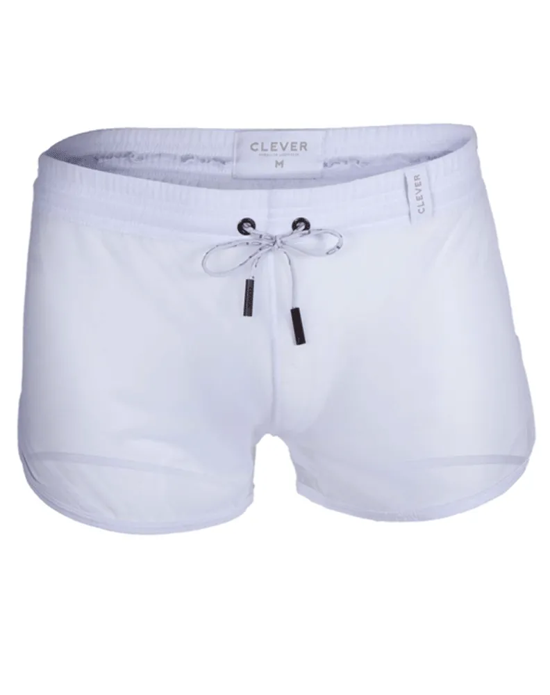 Clever 1242 Behemot Swim Trunks White