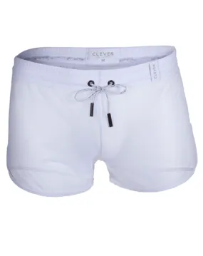 Clever 1242 Behemot Swim Trunks White