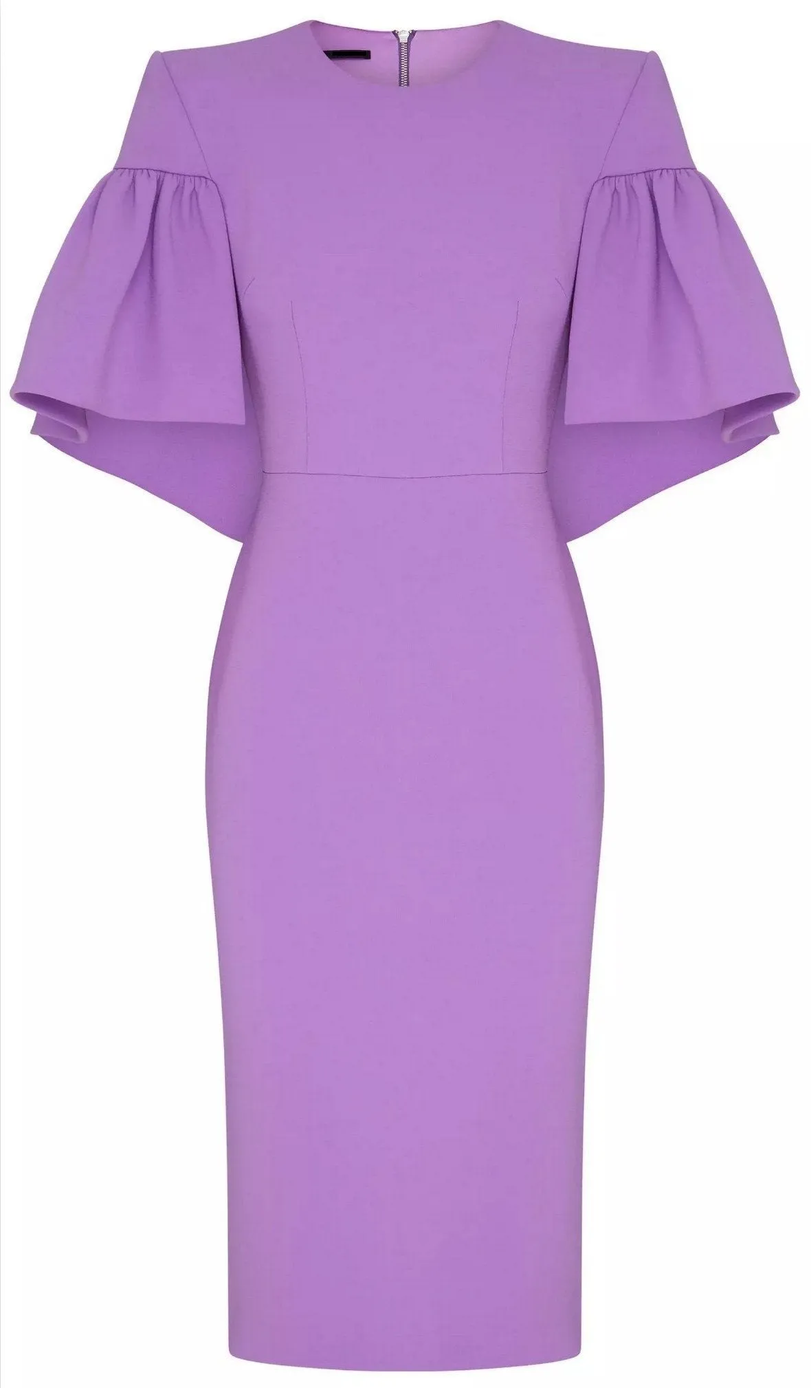 'Coralie' Ruffled-Sleeve Dress