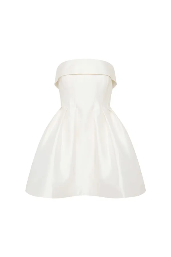 Cristine Strapless Mini Dress Ivory