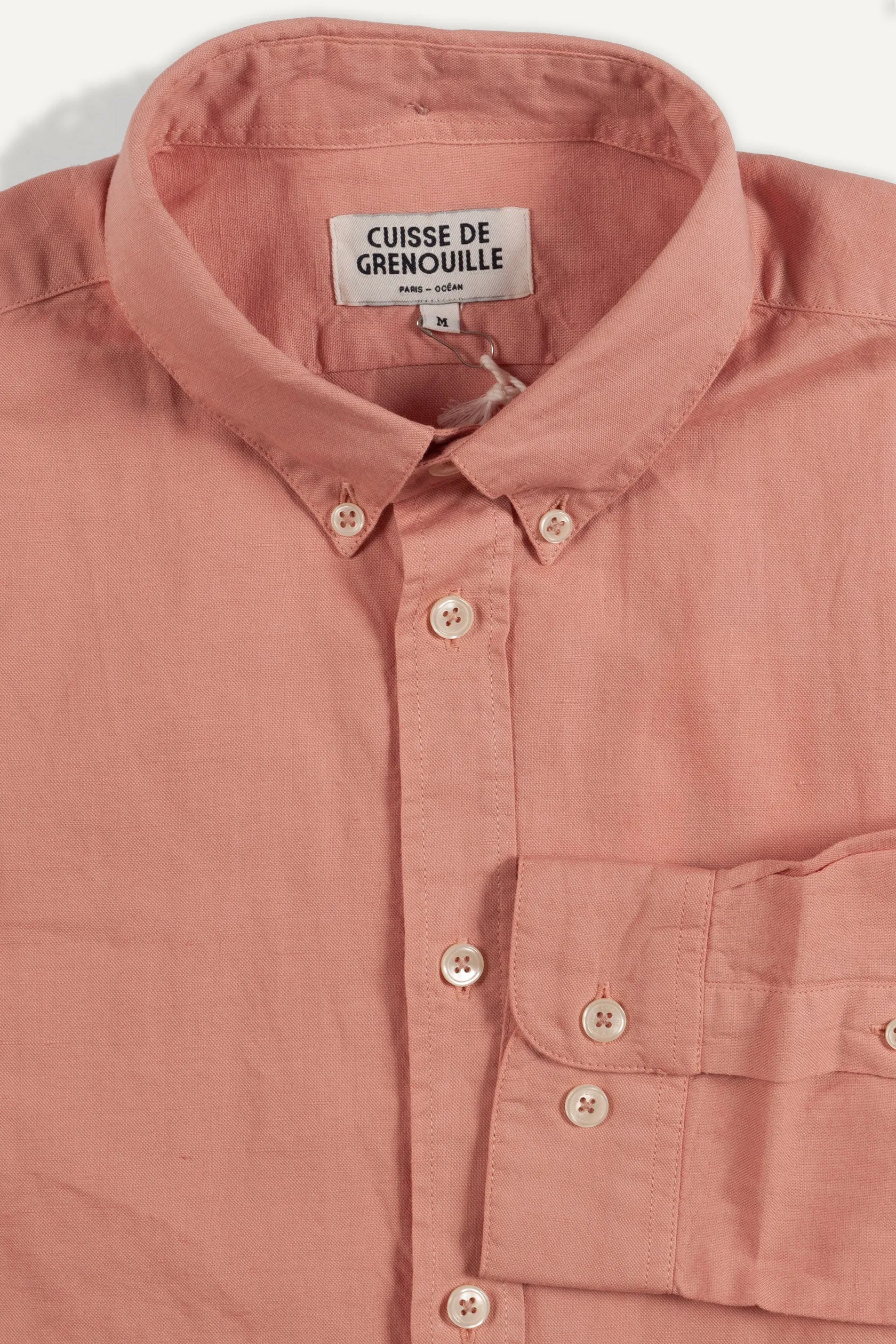 Cuisse de Grenouille Red Nicolas Cotton Linen Shirt