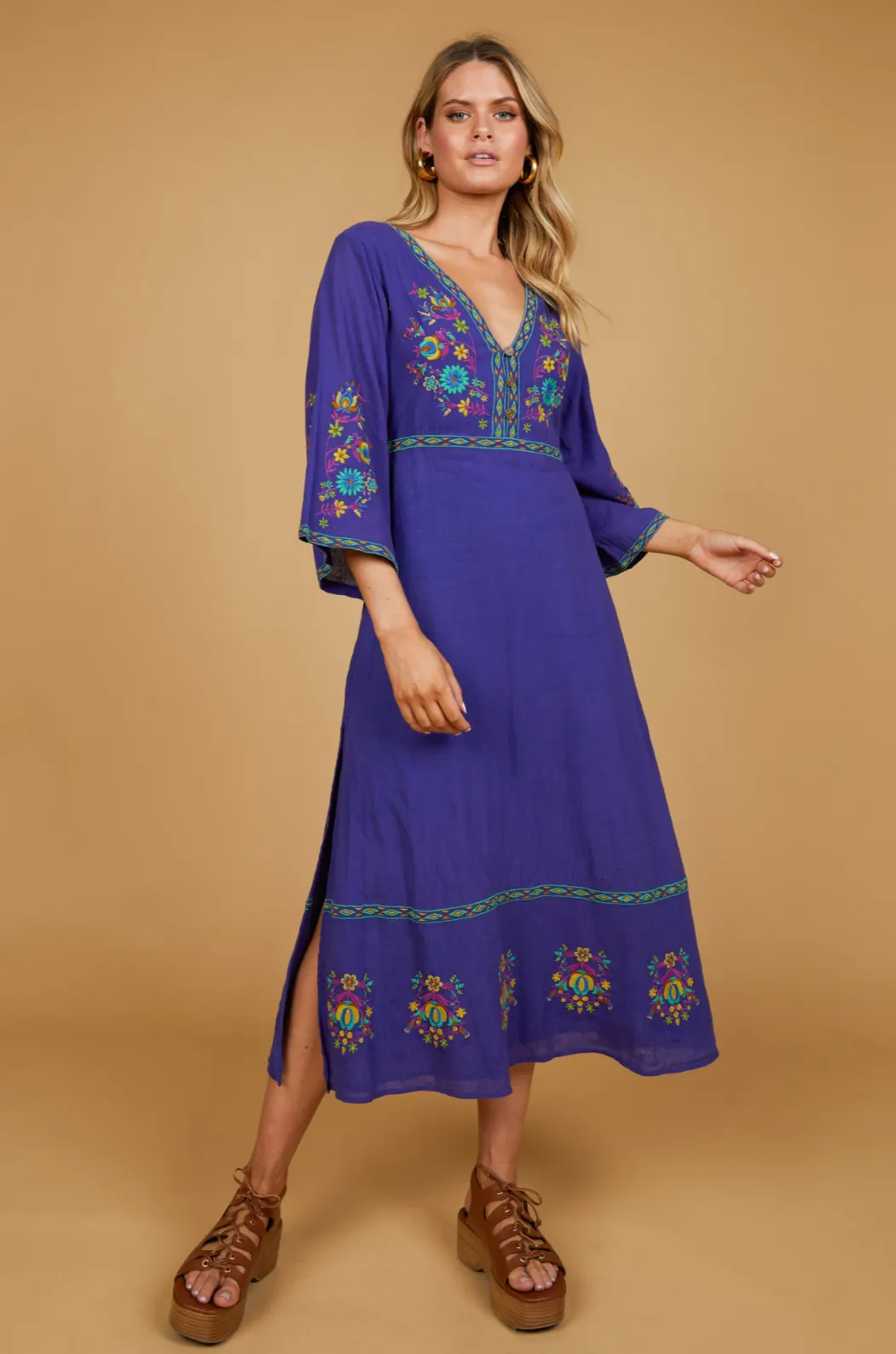 Empress Embroidered Dress - Majesty