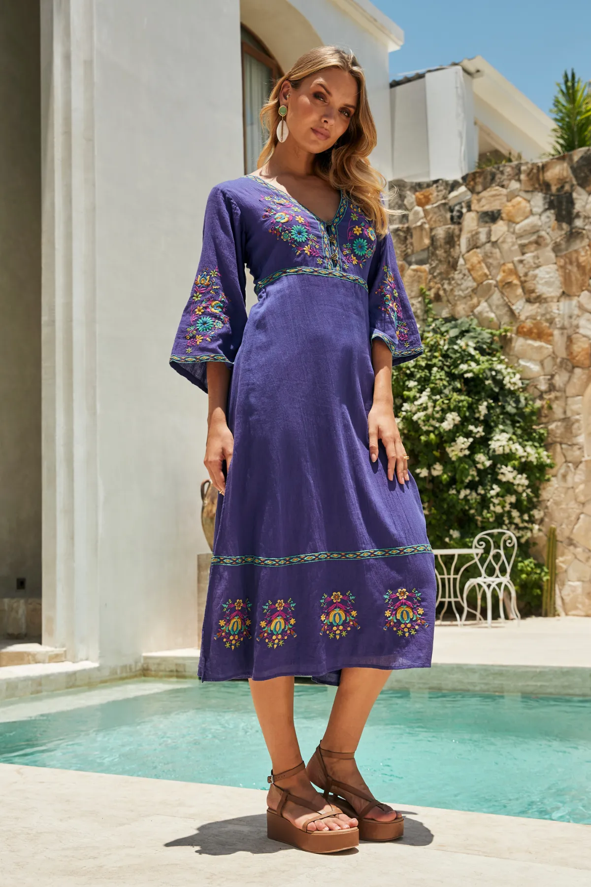 Empress Embroidered Dress - Majesty