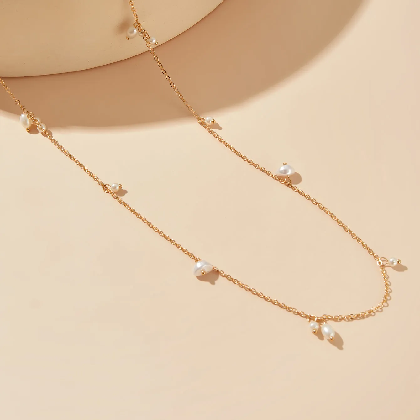 Faux Pearl Decor Waist Chain