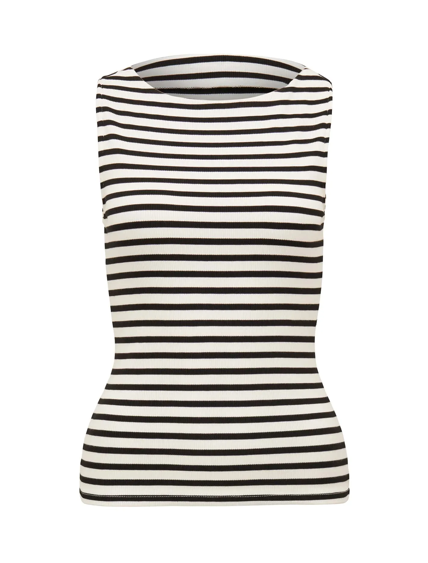 Francesca Stripe Boat Neck Tank Top