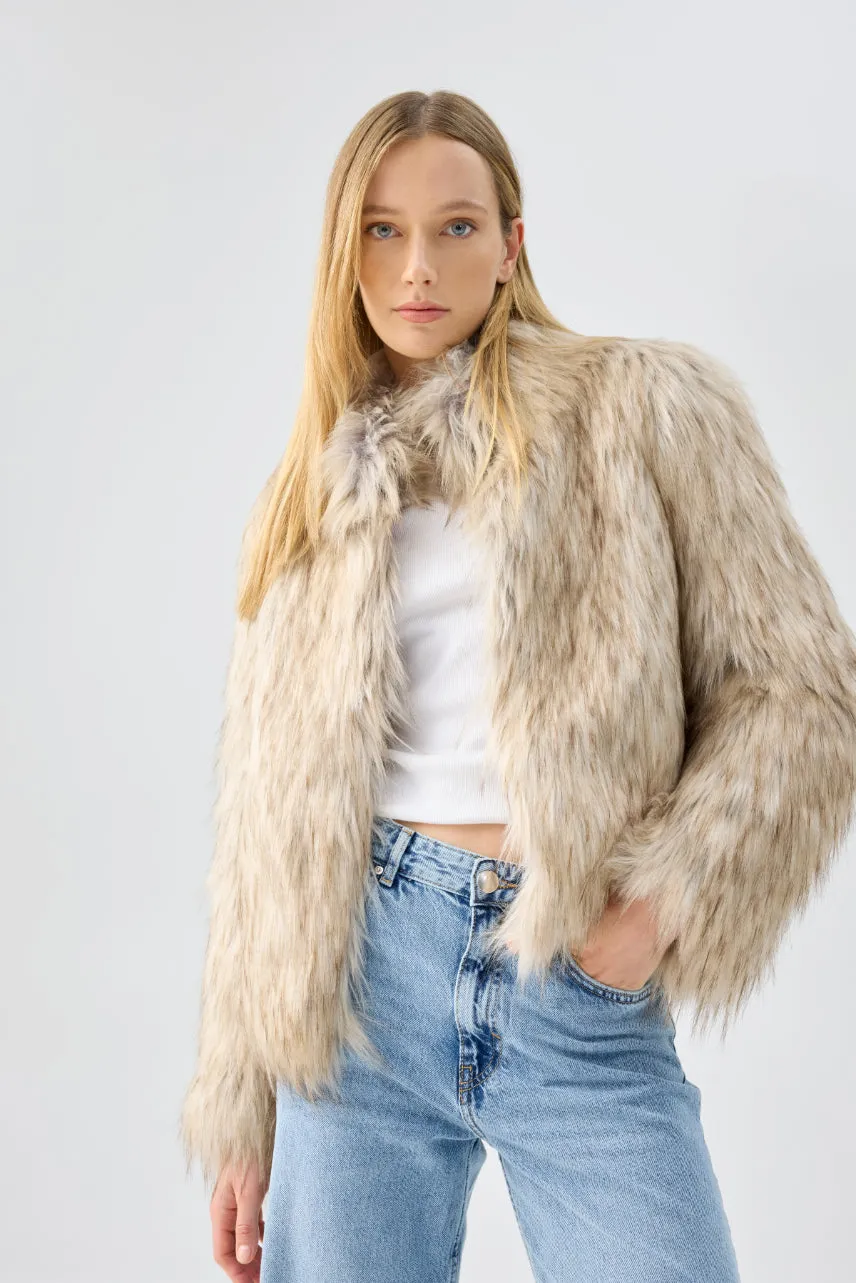 Fur Delish Jacket in Natural