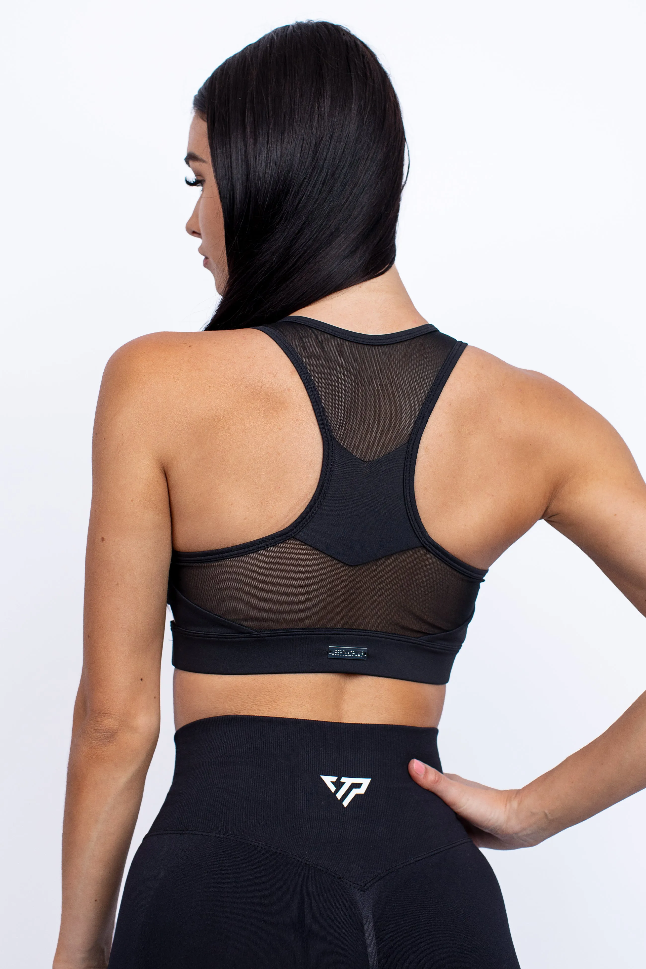 Impact Mesh Sports Bra - Black