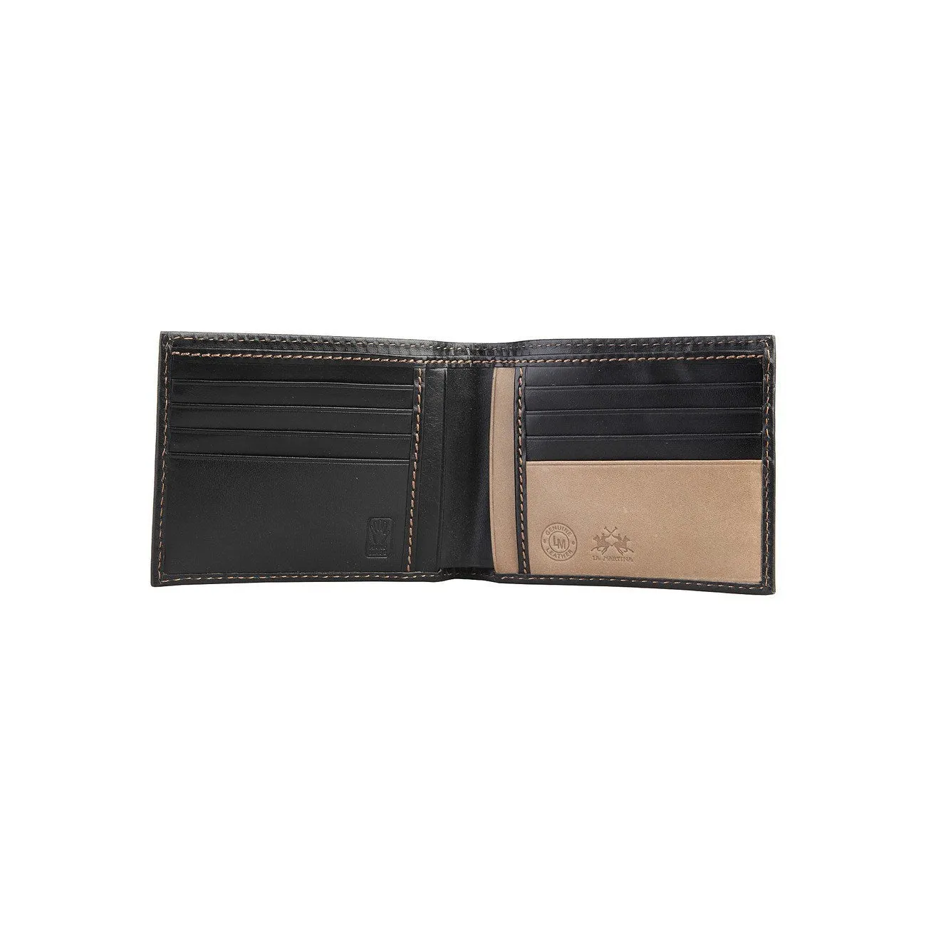 La Martina Men's Leather wallet - Black