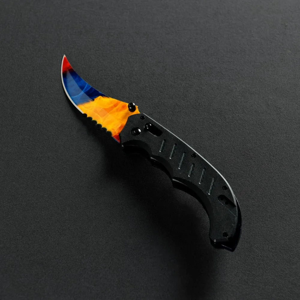 Marble Fade Flip Knife