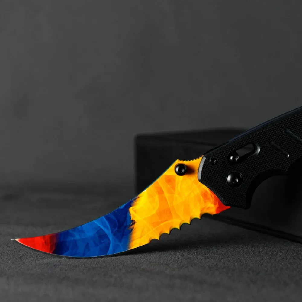 Marble Fade Flip Knife