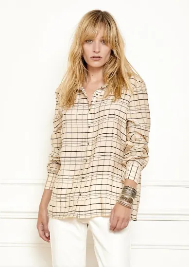 Mkt Camisa de Cuadros Charlie Beige