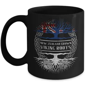 New Zealand Grown Viking Roots Black Mug