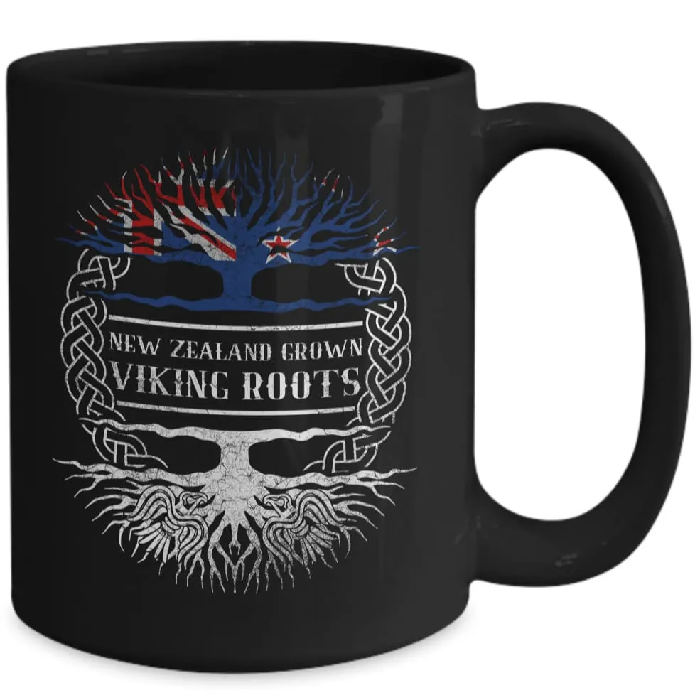 New Zealand Grown Viking Roots Black Mug