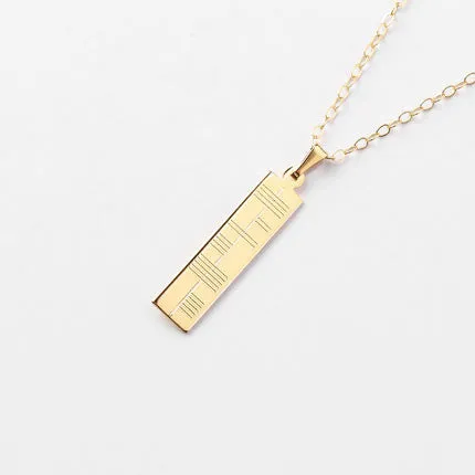 Ogham Gold Pendant - Small