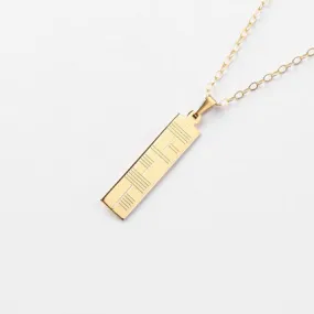 Ogham Gold Pendant - Small