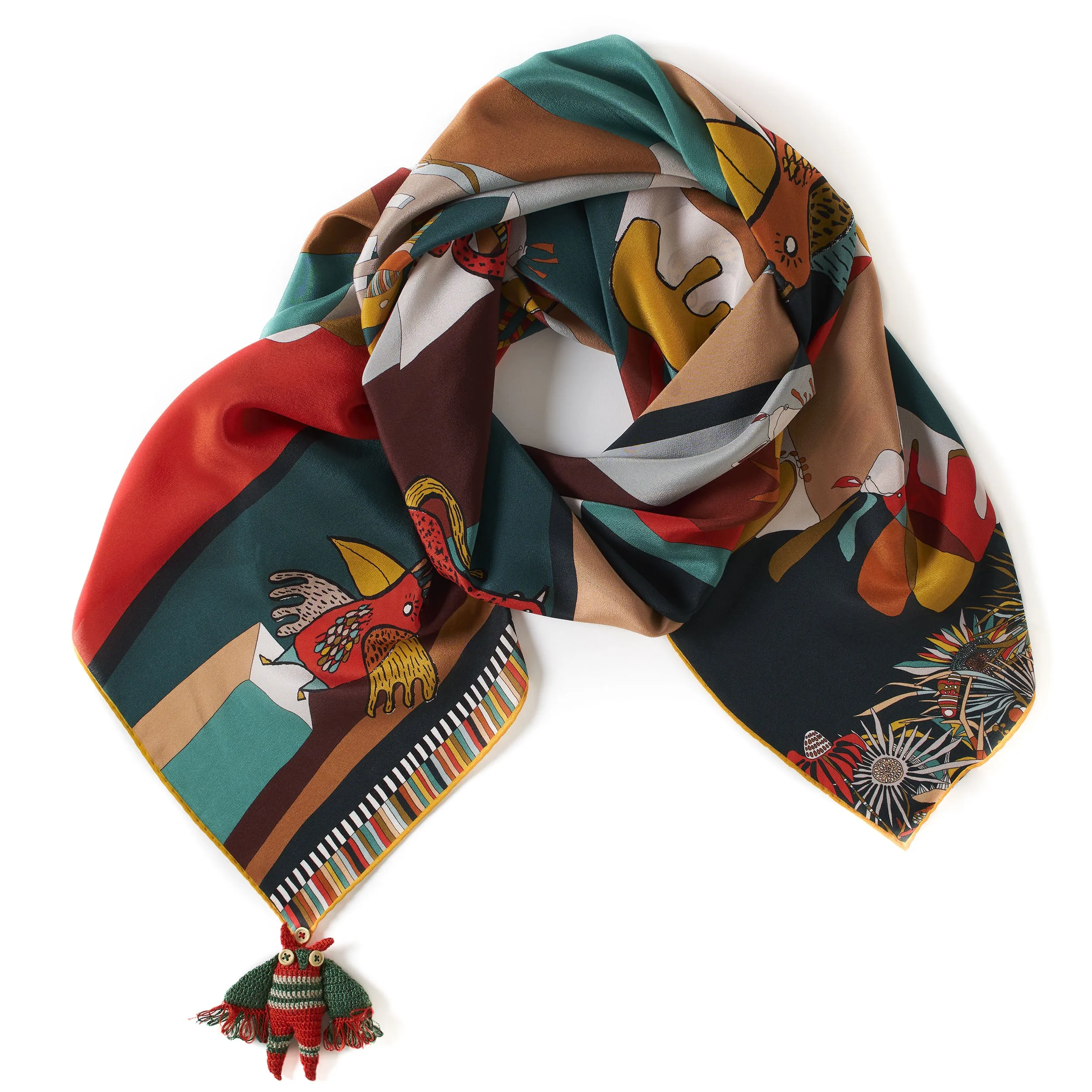 Pedestaled Stunners Silk Scarf