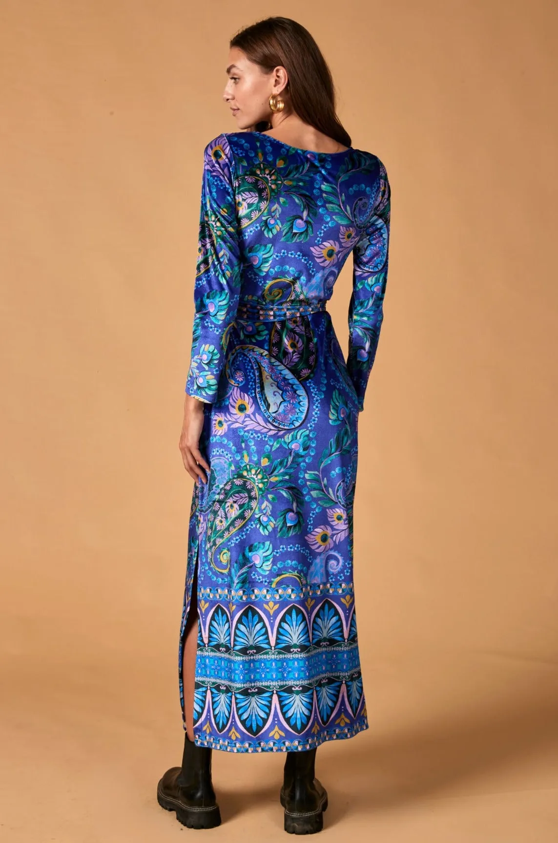 Piper Velvet Dress - Mystic Lagoon