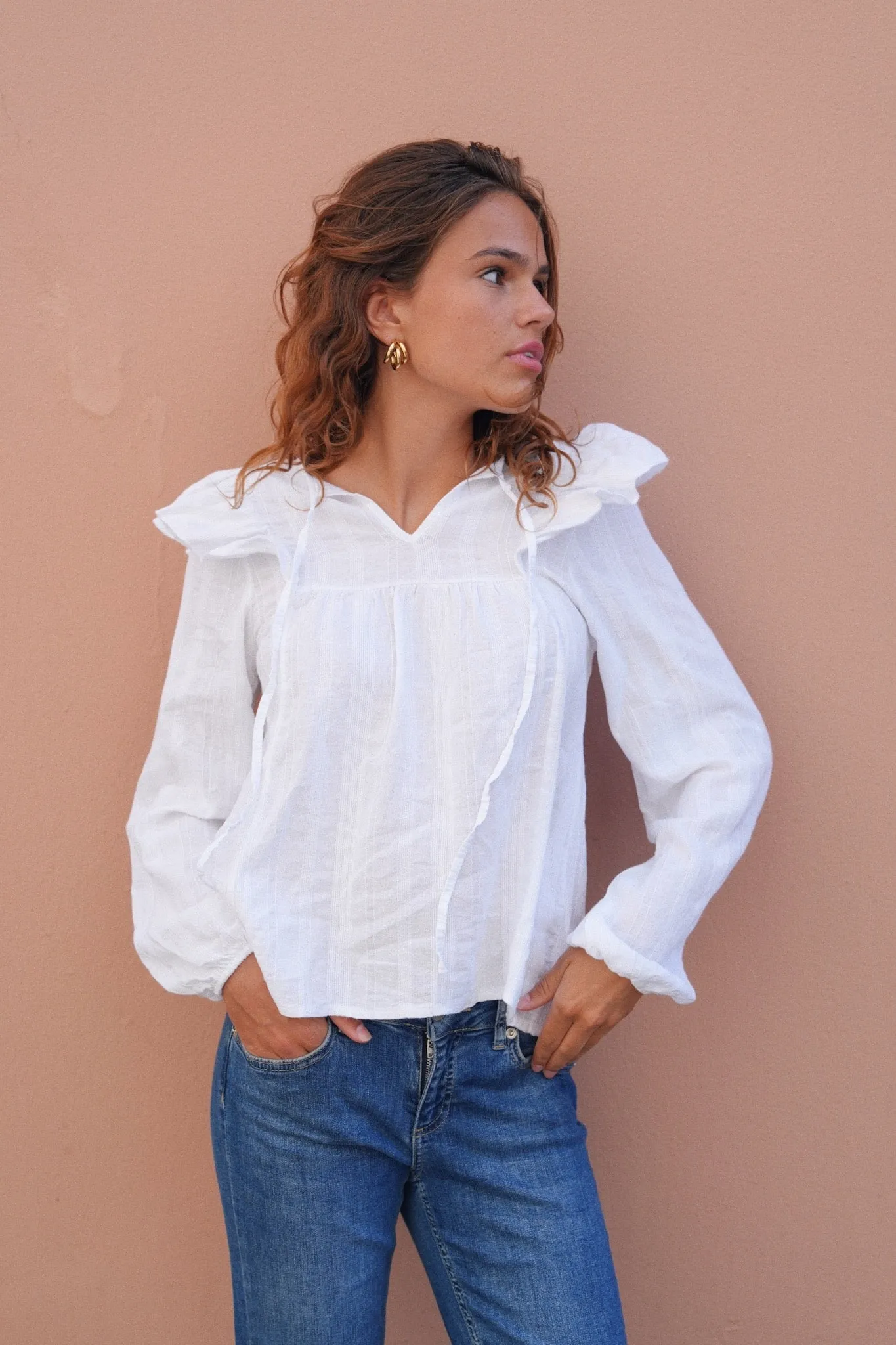 "Chloe" blouse white