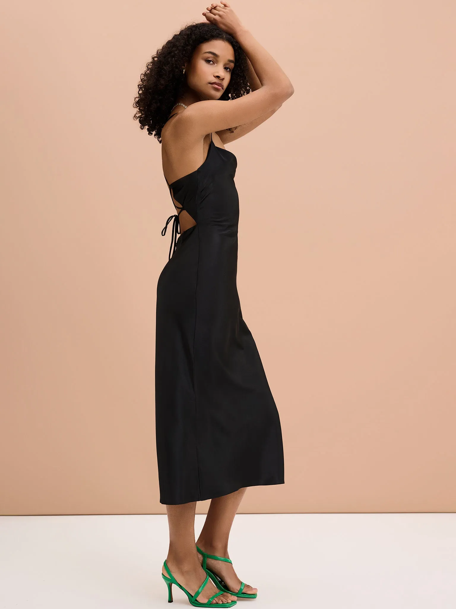 Riviera Midi Dress in Black