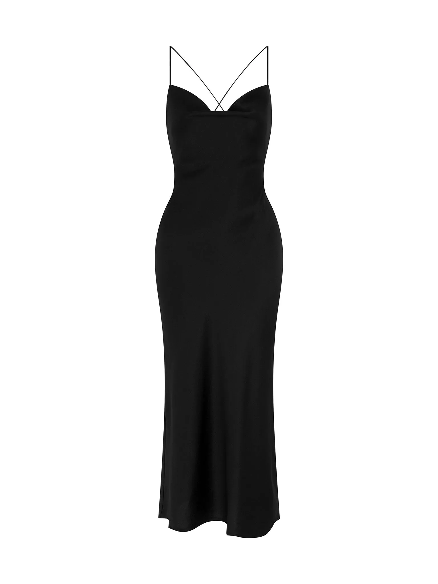 Riviera Midi Dress in Black