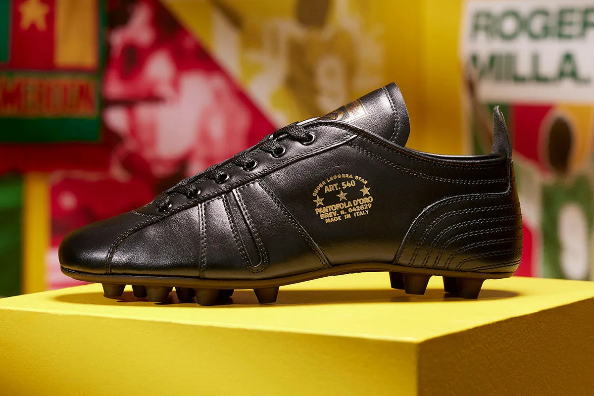 Scarpe da calcio Lazzarini Indomitable in pelle nera limited edition