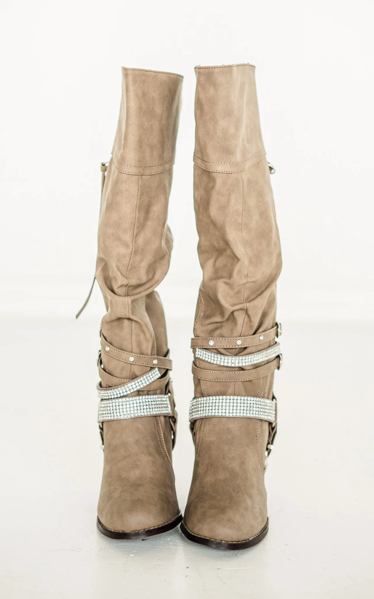 Stacey Boots in Taupe