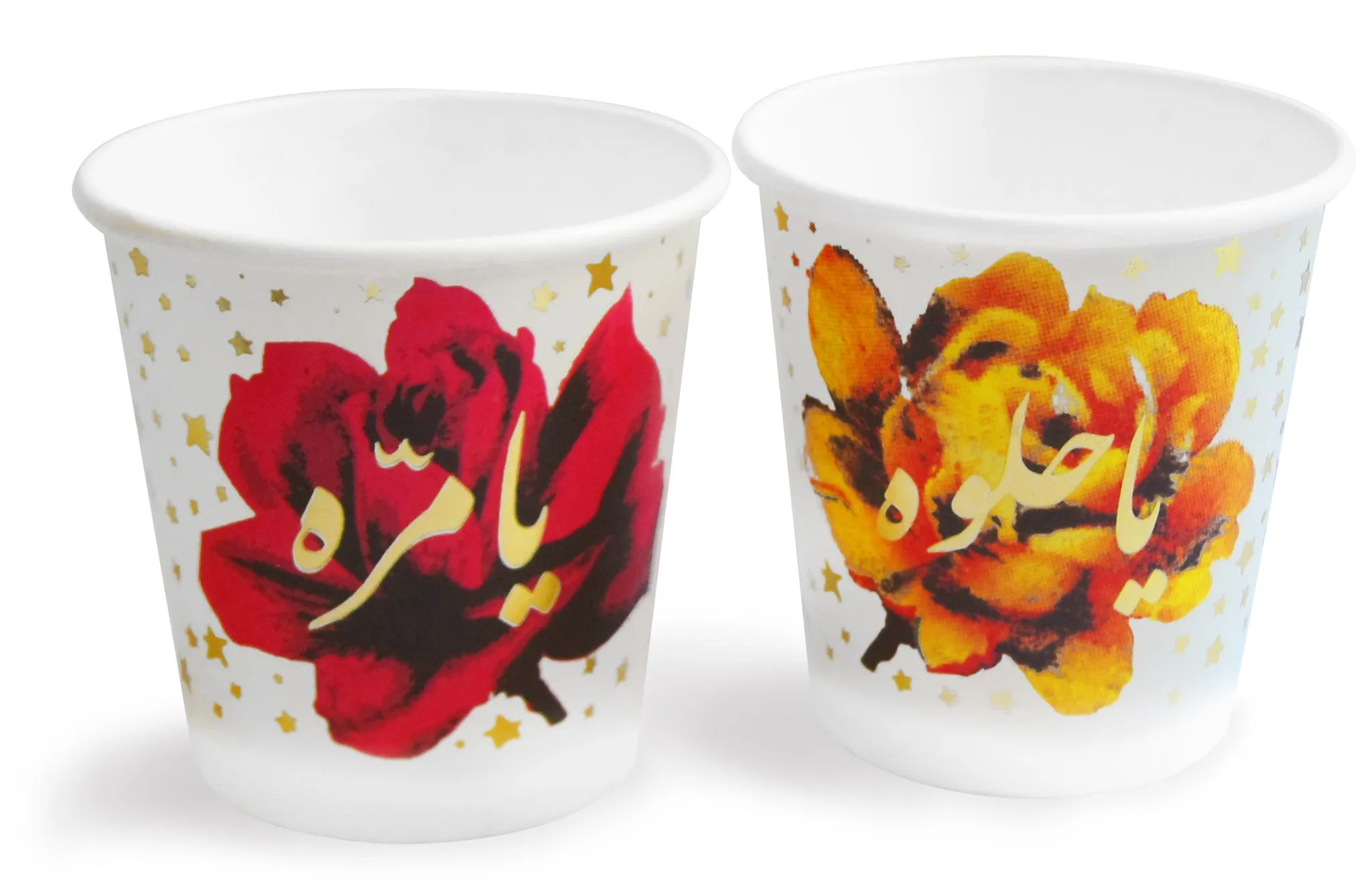 Stars & Roses  | Set of 40 Paper Cups