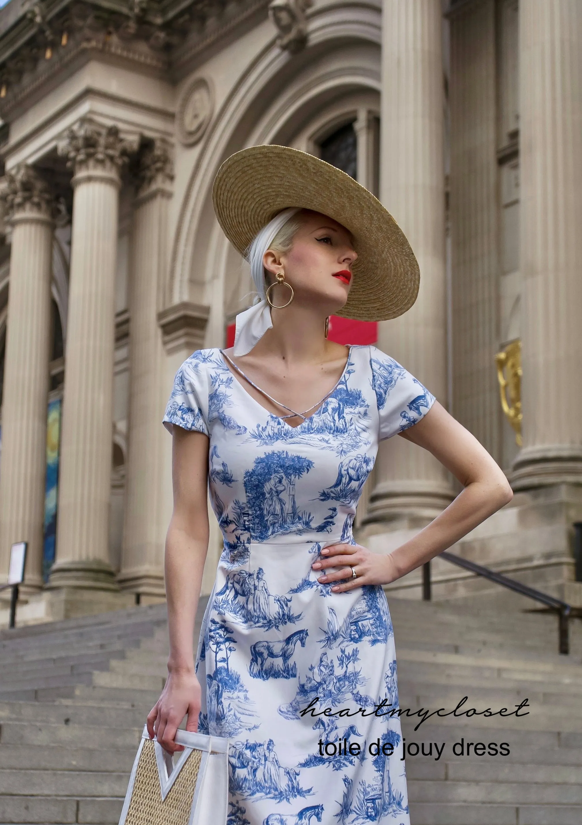 Toile De Jouy - Aline vintage inspired dress