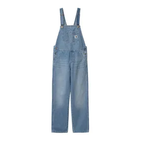 W' BIB OVERALL STRAIGHT BLUE LIGHT TRUE WASHED